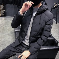 Hooded Men's Warm Winter Padded Collar Korean Slim Casual Jacket Coat Tide Students