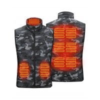 Smart 5 Zones Heating Camouflage Padded Vest for Men and Women