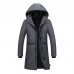 Winter Mid-length Men's Down Jacket White Duck Down Men's Down Cotton Jacket