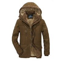 Winter Warm Cotton Coat Men's Hooded Cotton Jacket