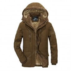 Winter Warm Cotton Coat Men's Hooded Cotton Jacket