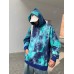 Autumn Loose Tie-dye Student Hooded Sweater Men Coat