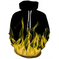 Men's Creative 3D Flame Print Hoodie Comfort