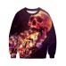 Men's Sweatshirt Halloween Taro 3D Print Crew Neck