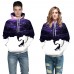 Starry Sky Printing Couple Casual Sweatshirt Loose Sports Baseball Sweatshirt