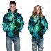 Starry Sky Printing Couple Casual Sweatshirt Loose Sports Baseball Sweatshirt