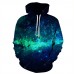 Starry Sky Printing Couple Casual Sweatshirt Loose Sports Baseball Sweatshirt