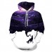 Starry Sky Printing Couple Casual Sweatshirt Loose Sports Baseball Sweatshirt