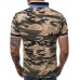 Camouflage Print Shirt Collar T Shirt