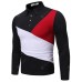 Men's Trend Color Matching Design T-shirt Turn-down Collar