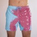 Men's Casual Shorts Water Temperature Color Changing Beach Pants Men's Quick Surf Swim Pants Shorts