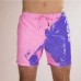 Men's Casual Shorts Water Temperature Color Changing Beach Pants Men's Quick Surf Swim Pants Shorts