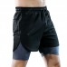Men's Sports Shorts High Elastic Double-layer Tight Fitness Pants