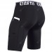 Men's Sports Shorts High-elastic Speed Dry Tips Running Black Training Sweat Fitness Shorts