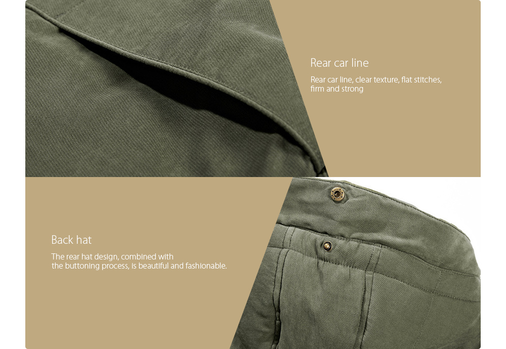 Hooded Men's Winter Coat details