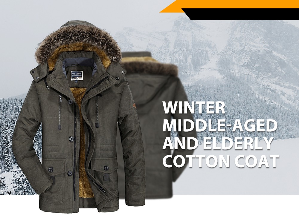 Men's Winter Large Size Plus Thick Velvet Cotton Jacket