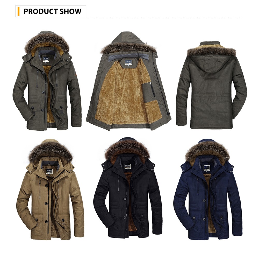 Men's Winter Large Size Plus Thick Velvet Cotton Jacket show