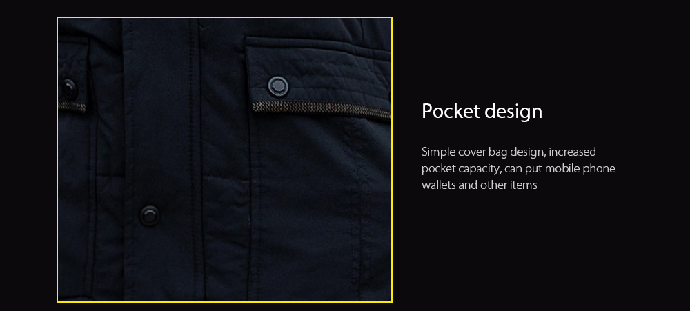 Men's Padded Jacket Plus Velvet Warm Cold Men's Cotton Jacket - Canglan XL