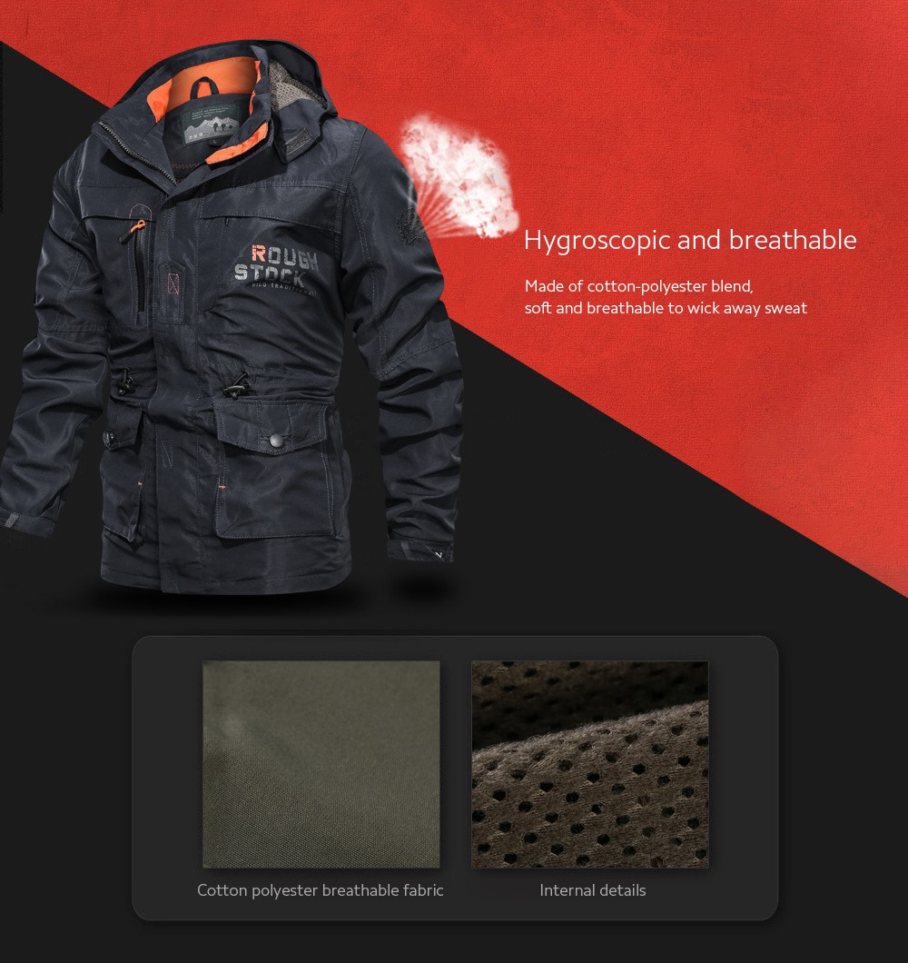 Autumn And Winter Men's Slim Casual Windbreaker Jacket Hygroscopic and breathable