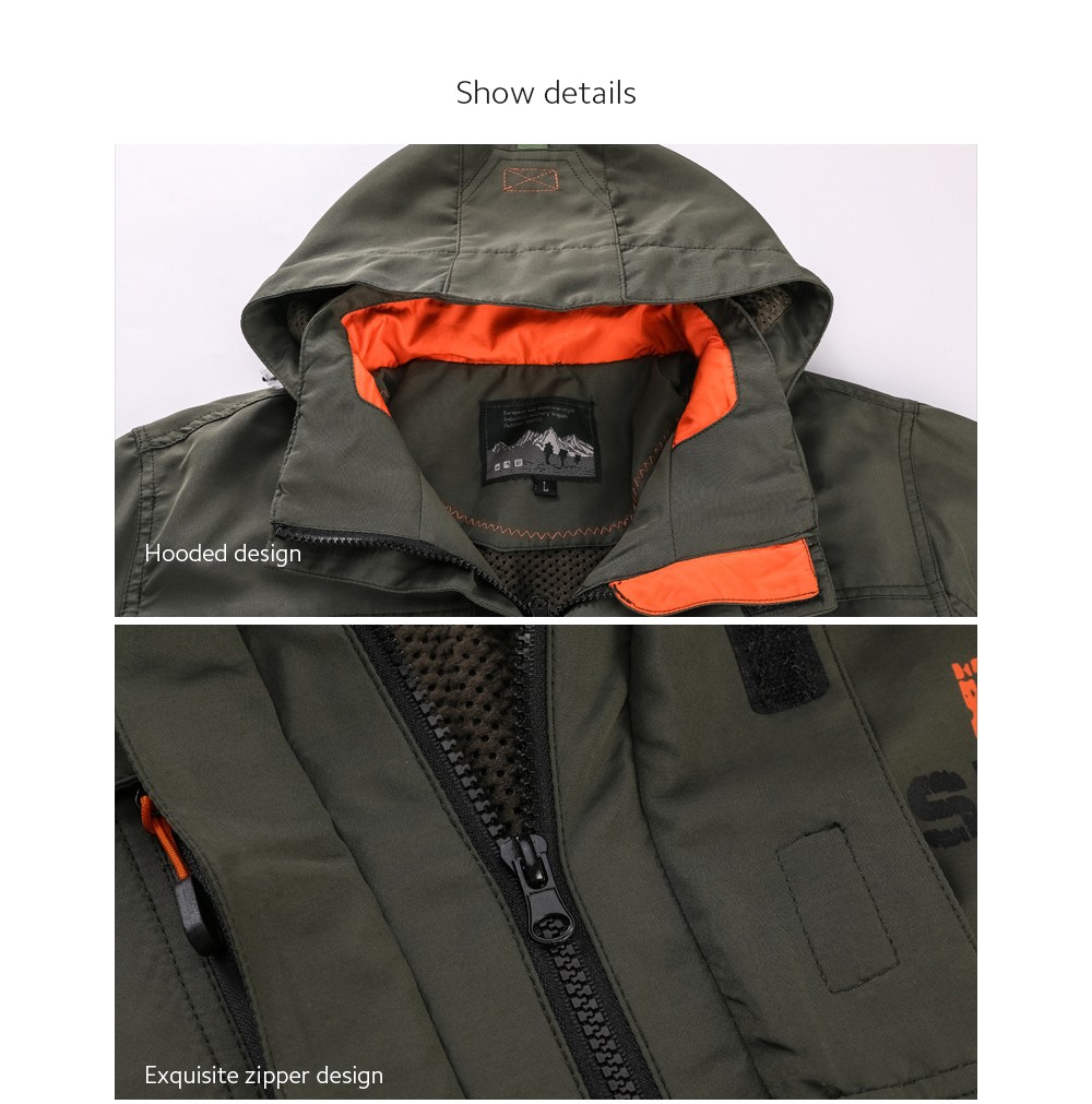 Autumn And Winter Men's Slim Casual Windbreaker Jacket details