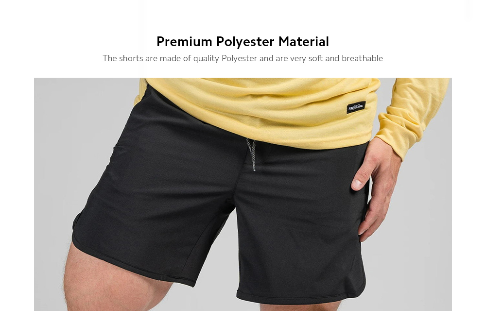 Summer Men's Five Pants Pants Elastic Quick-dry Basketball Zip Bag Sports Leisure Running Shorts - Black XXXL