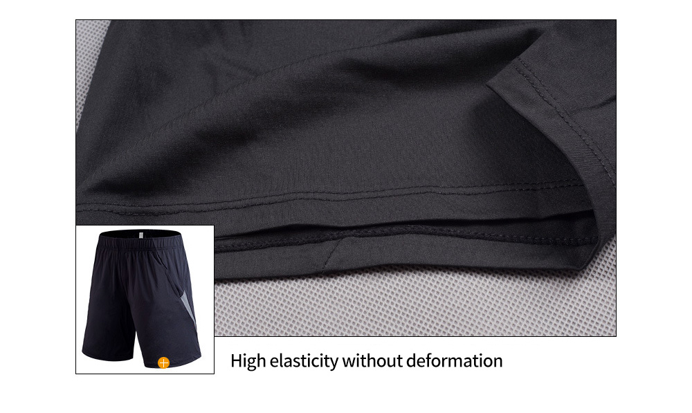 Sports Shorts Men's Tight-fitting Trousers Outdoors Sweating Running Fitness Five Pants Muscle Brothers - Shorts P17113 Black + Iron Ash M